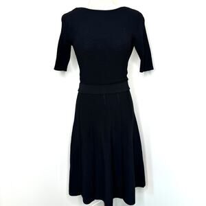 Isabel De Pedro black crossover back‎ dress
